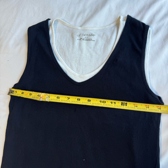 Y2K Black And White Attached Tank Tops - Picture 6 of 7